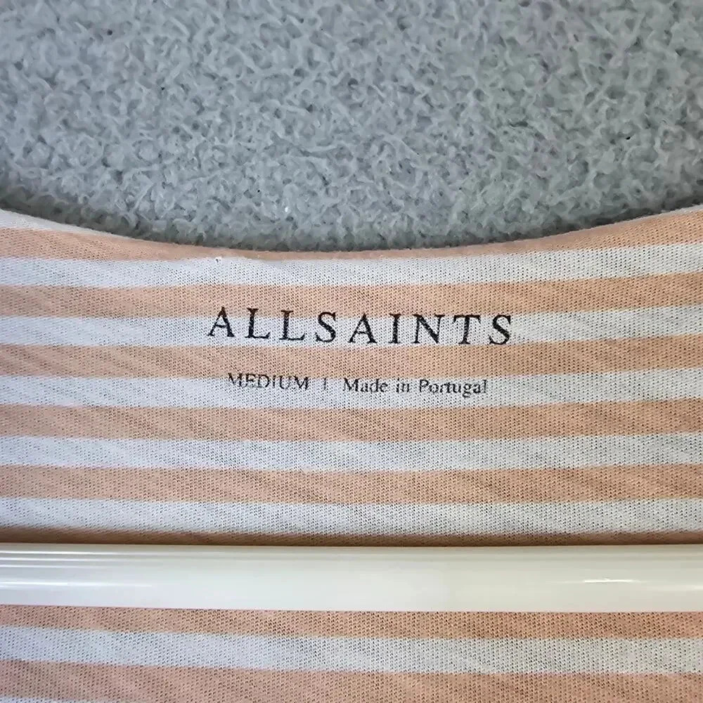 All Saints Noah Tank Top Women's Medium Raw Hems Striped Lightweight‎ Sleeveless - Picture 7 of 11
